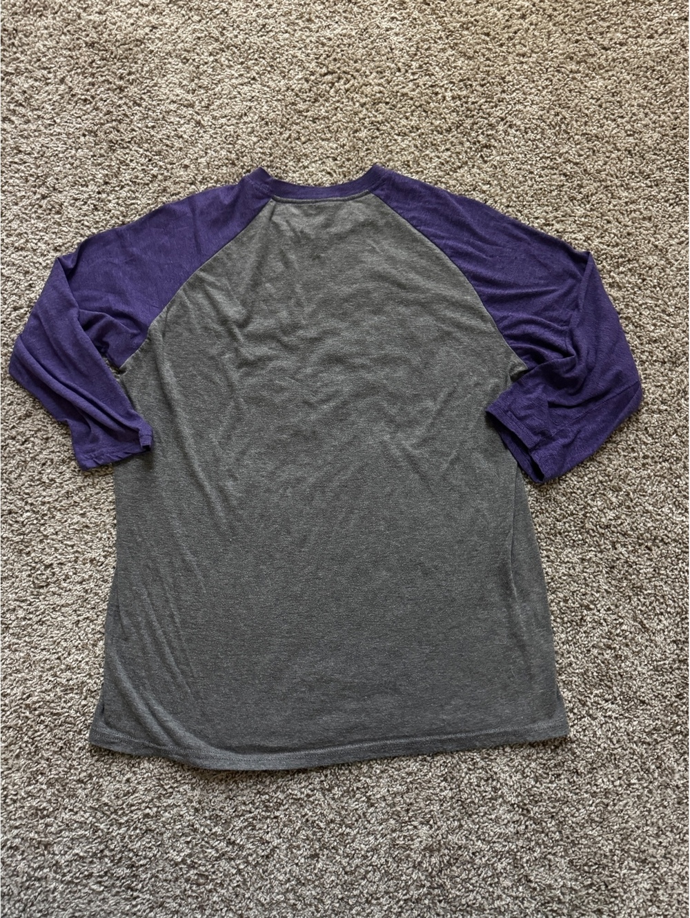 Varsity Theatre 25th Anniversary Raglan Sleeve T-Shirt in Gray and Purple | Sz M - Picture 3 of 3